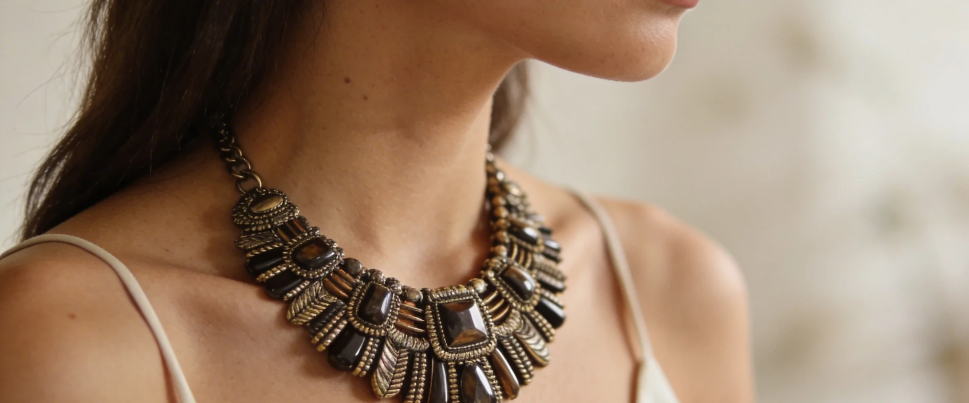 Comment bien porter un gros collier de fantaisie ?
